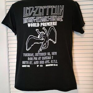 Led Zepplin the song remains band merch concert short sleeve shirt size medium
